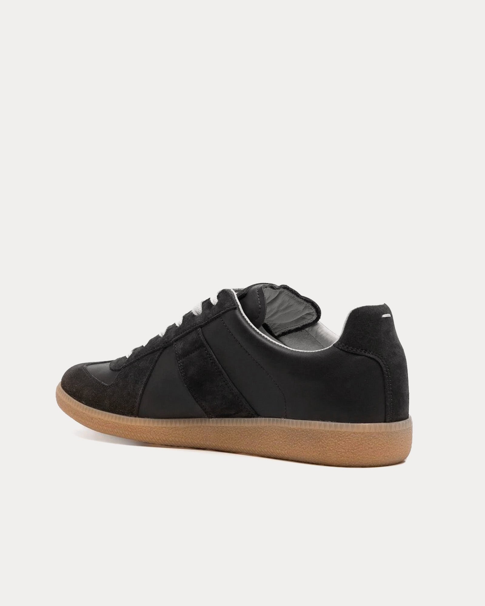 Maison Margiela Replica Leather Black Low Top Sneakers - 4