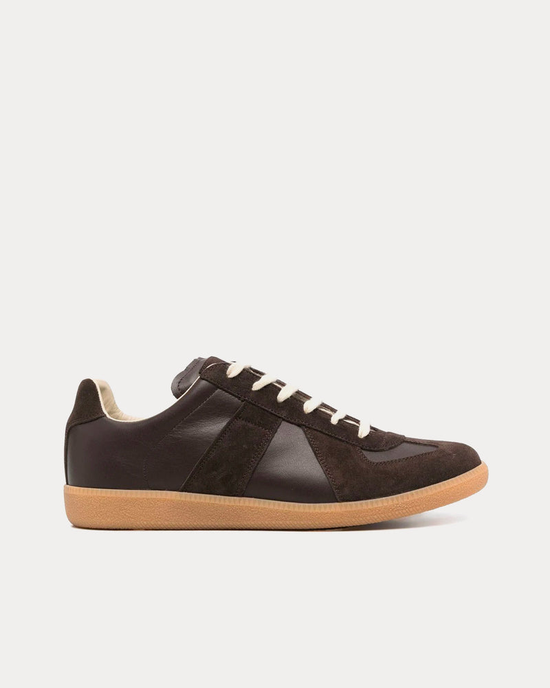 Maison Margiela Replica Leather Walnut Low Top Sneakers - 1