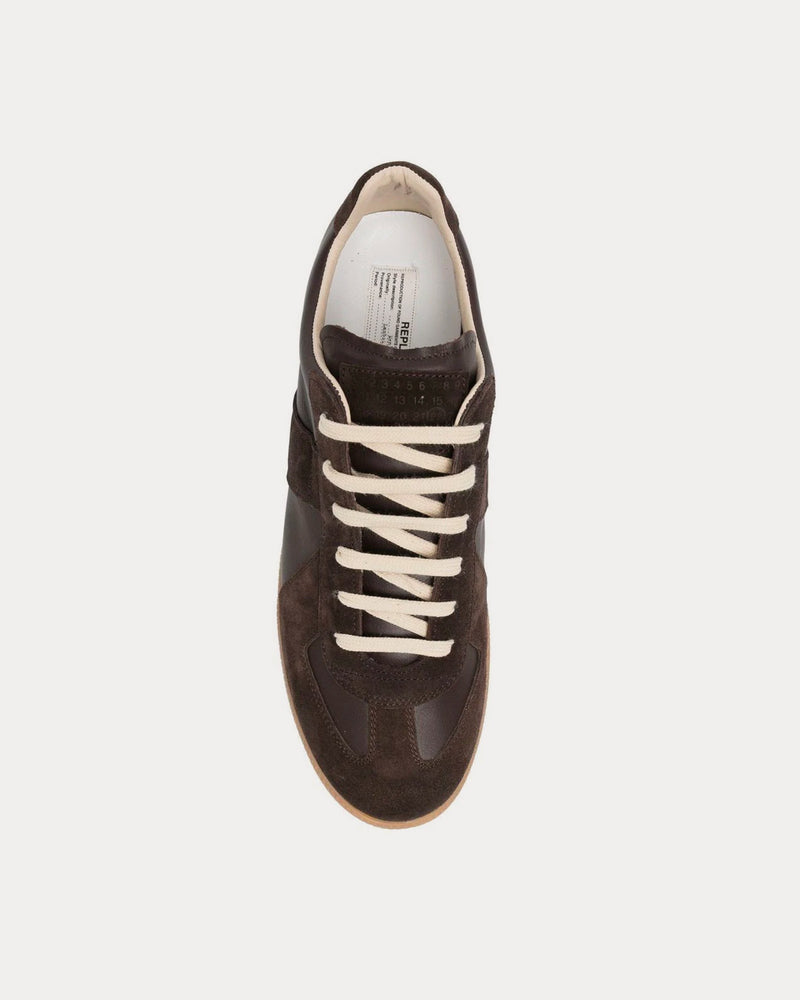 Maison Margiela Replica Leather Walnut Low Top Sneakers - 2