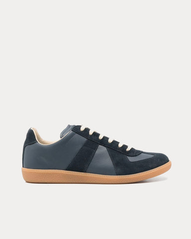 Maison Margiela Replica Leather Navy Low Top Sneakers