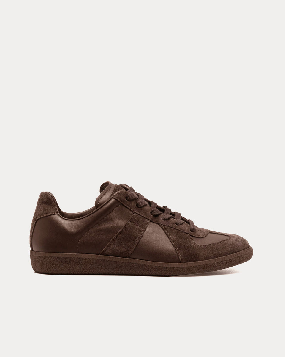 Maison Margiela Replica Leather Nutmeg Low Top Sneakers - Sneak in Peace