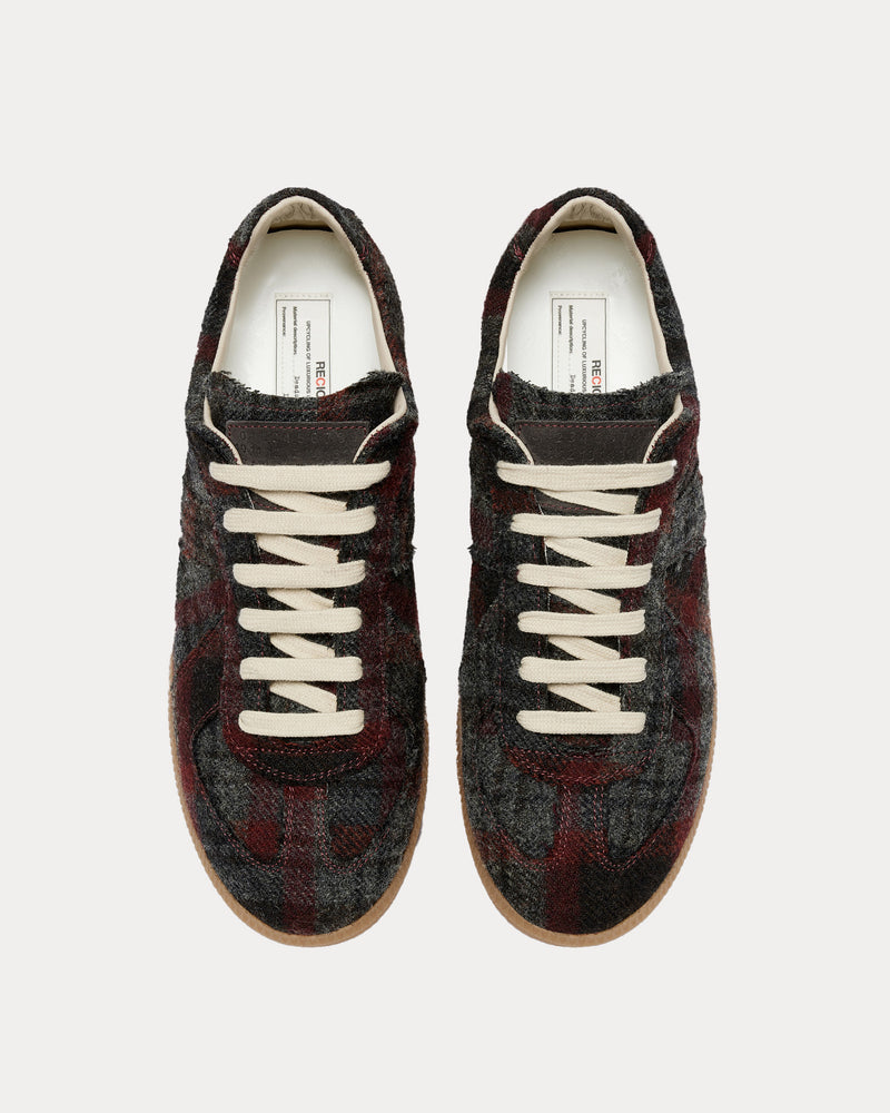 Maison Margiela Replica Recicla Grey / Red Low Top Sneakers - 2