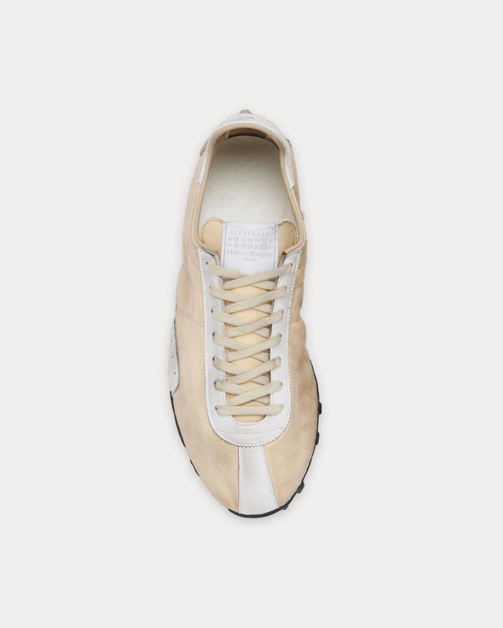 Maison Margiela Sprinter Ecru / White Low Top Sneakers - 2