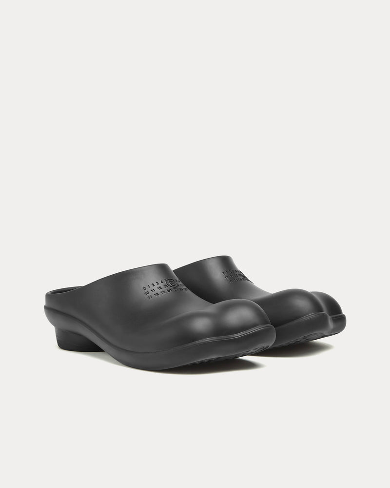 MM6 Maison Margiela Anatomic Clog Slippers Black Slip Ons - 2