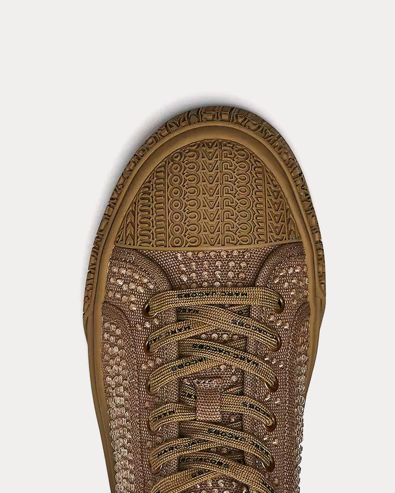 Marc Jacobs The Crystal Canvas Earth Brown Low Top Sneakers - 5