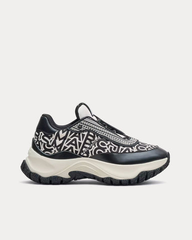 Marc Jacobs The Monogram Lazy Runner Black / White Low Top Sneakers