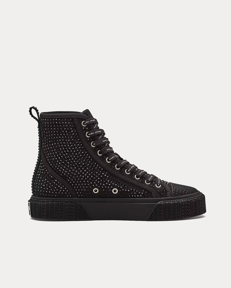 Marc Jacobs Crystal Canvas Black High Top Sneakers - 1