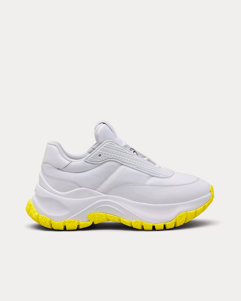 Marc Jacobs The Lazy Runner White / Yellow Low Top Sneakers - 1