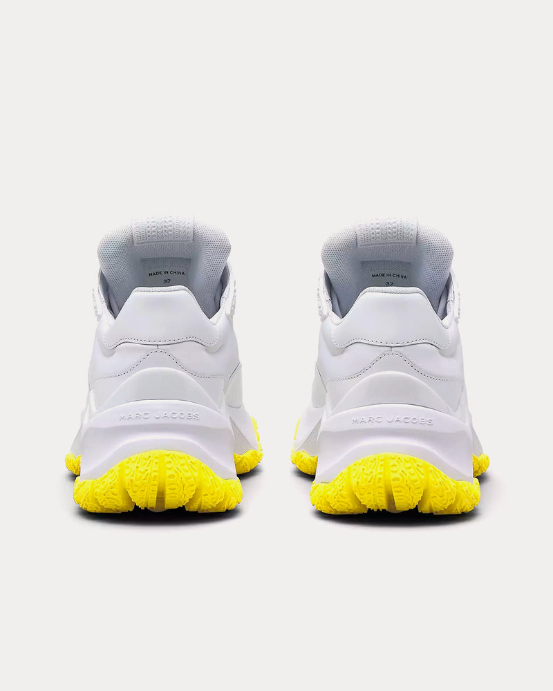 Marc Jacobs The Lazy Runner White / Yellow Low Top Sneakers - 4