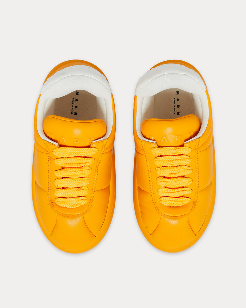 Marni Bigfoot 2.0 Leather Orange Low Top Sneakers - 2