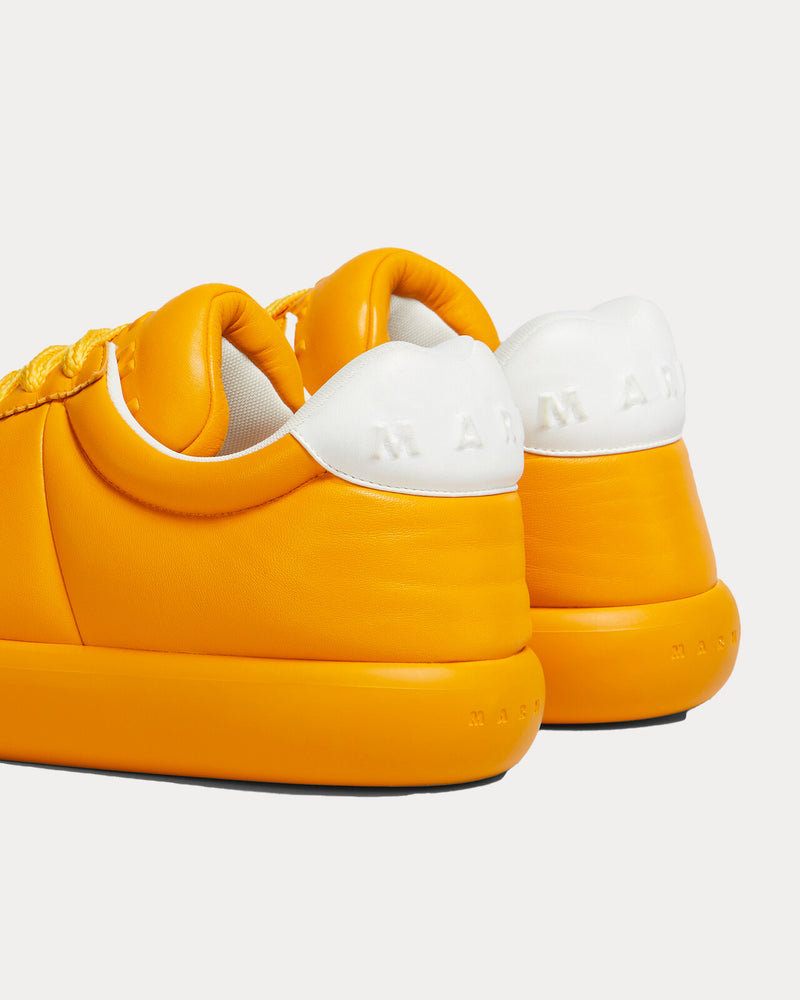 Marni Bigfoot 2.0 Leather Orange Low Top Sneakers - 3