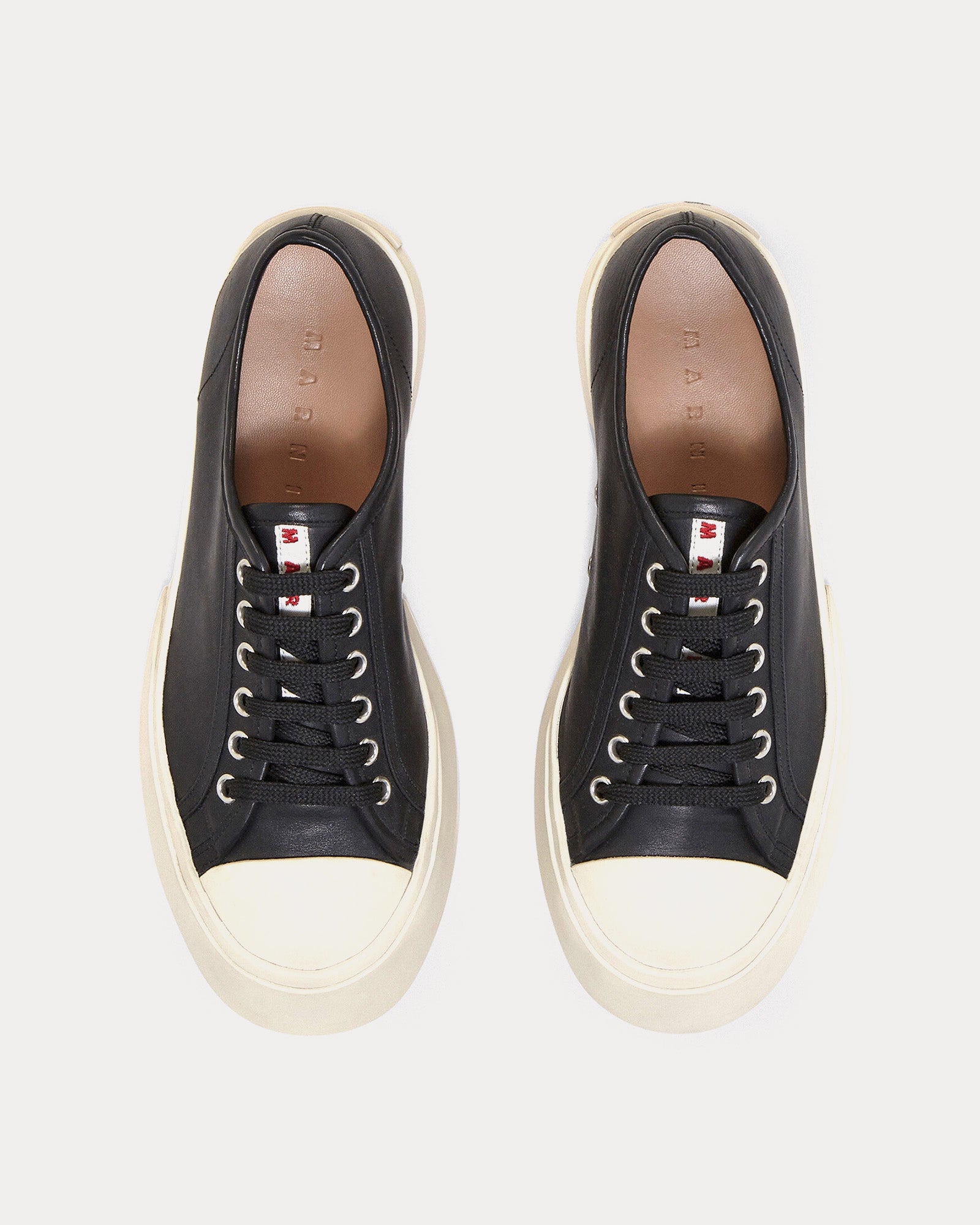 Marni Pablo Leather Black Low Top Sneakers - 2