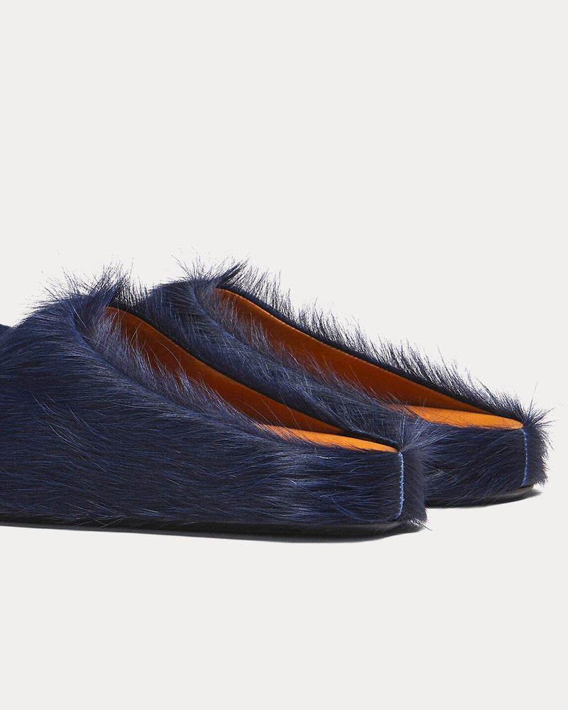 Marni Fussbett Longhair Calfskin Eclipse Sabot Mules - 3