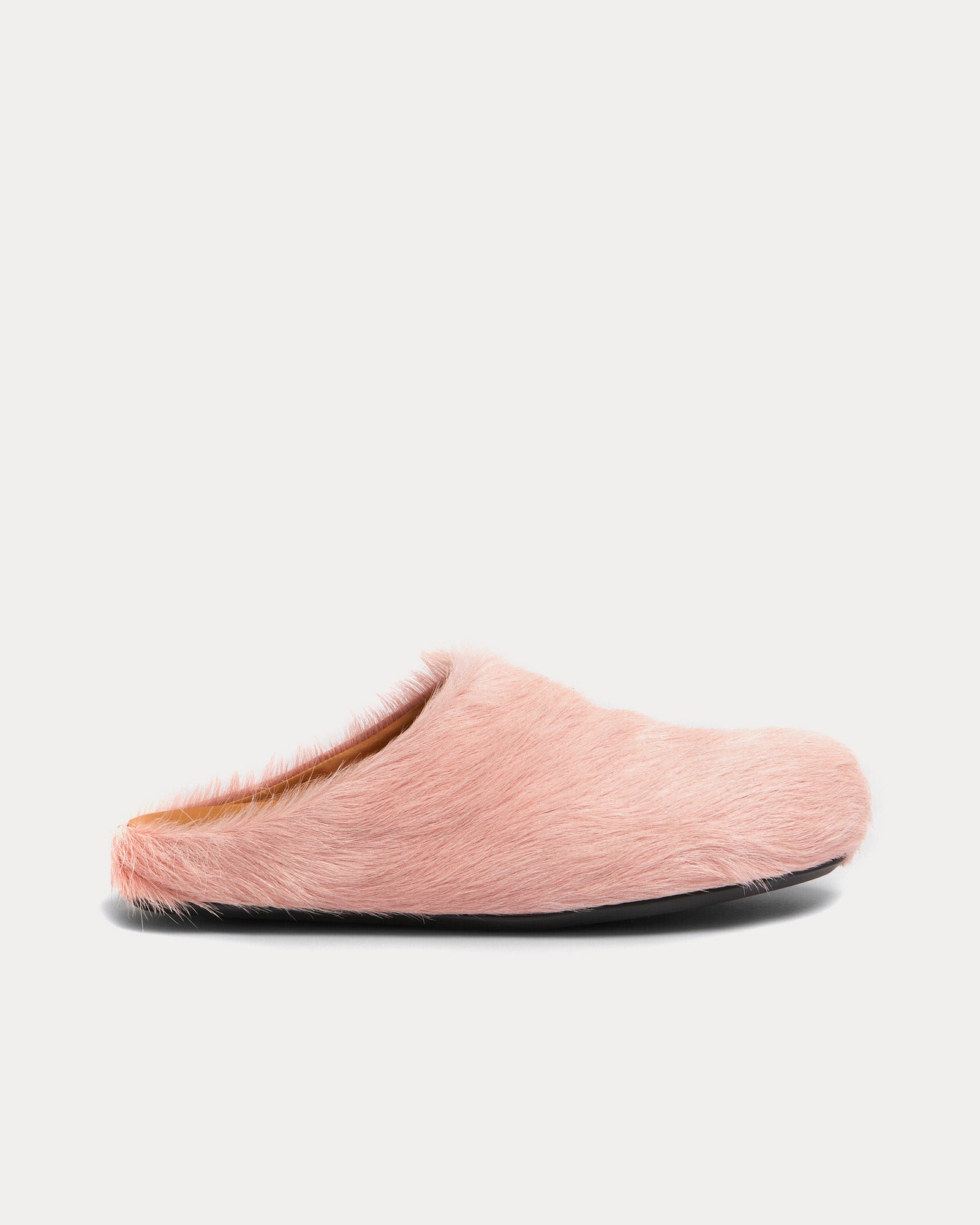 Marni Fussbett Longhair Calfskin Pink Sabot Mules - 1