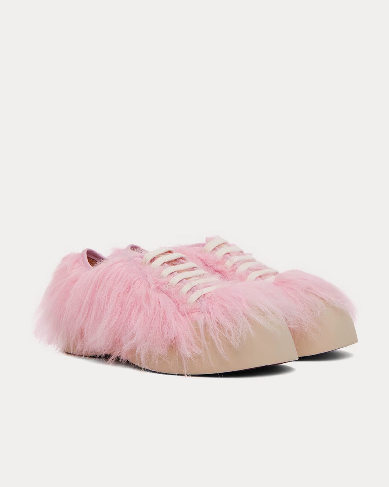 Marni Pablo Calf-Hair Lilla Pink Low Top Sneakers - 2