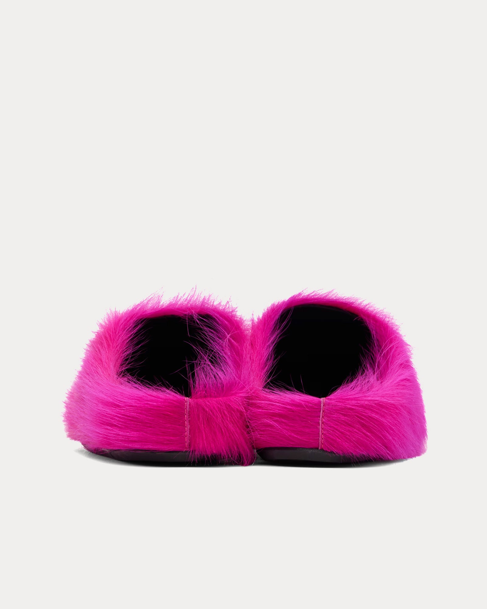 Marni Fussbett Longhair Calfskin Fuchsia Sabot Mules - 3