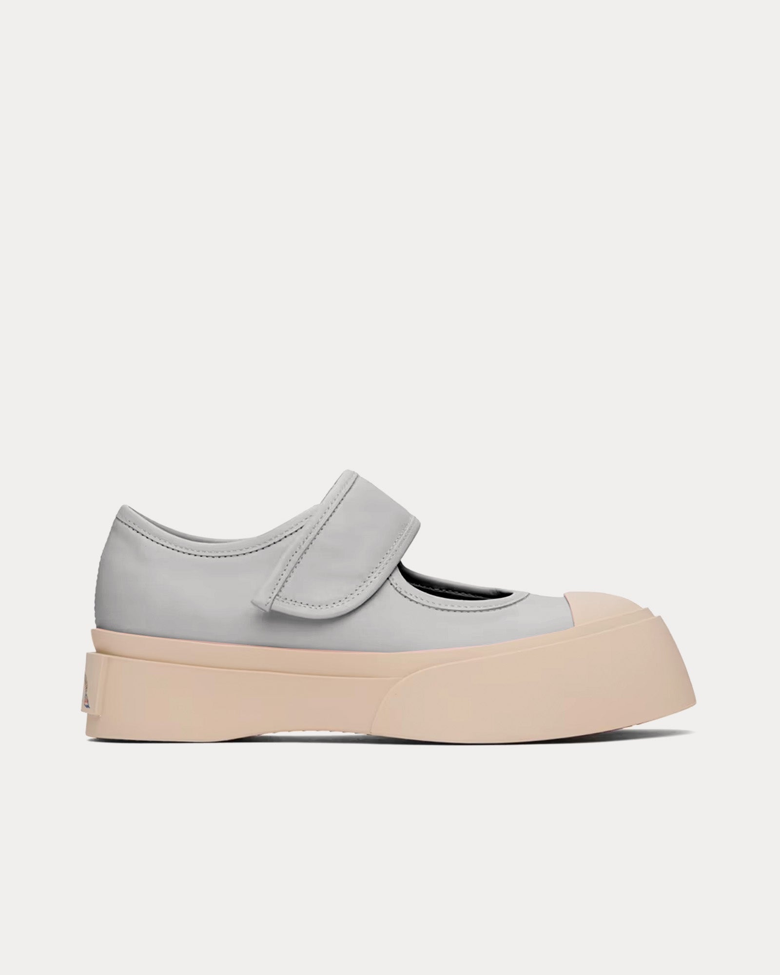 Marni Mary Jane Leather Grey Slip On Sneakers - 1