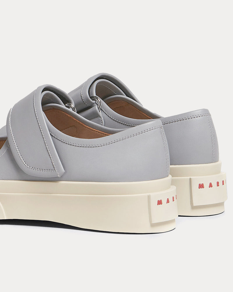 Marni Mary Jane Leather Grey Slip On Sneakers - 3