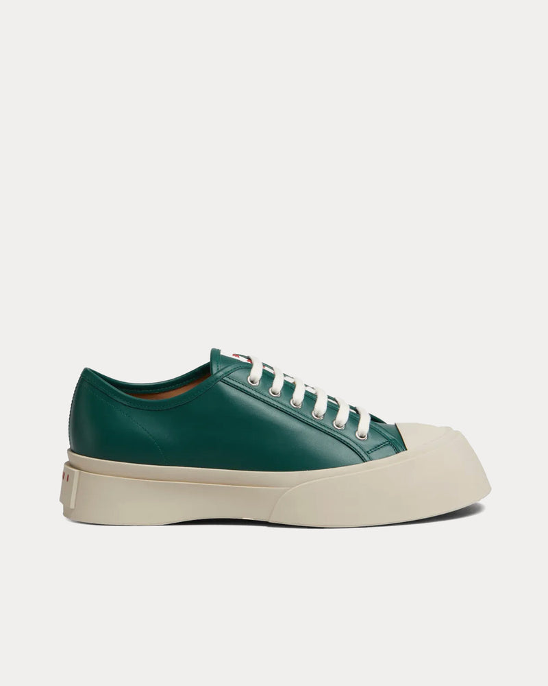 Marni Pablo Nappa Leather Forest Green Low Top Sneakers - 1