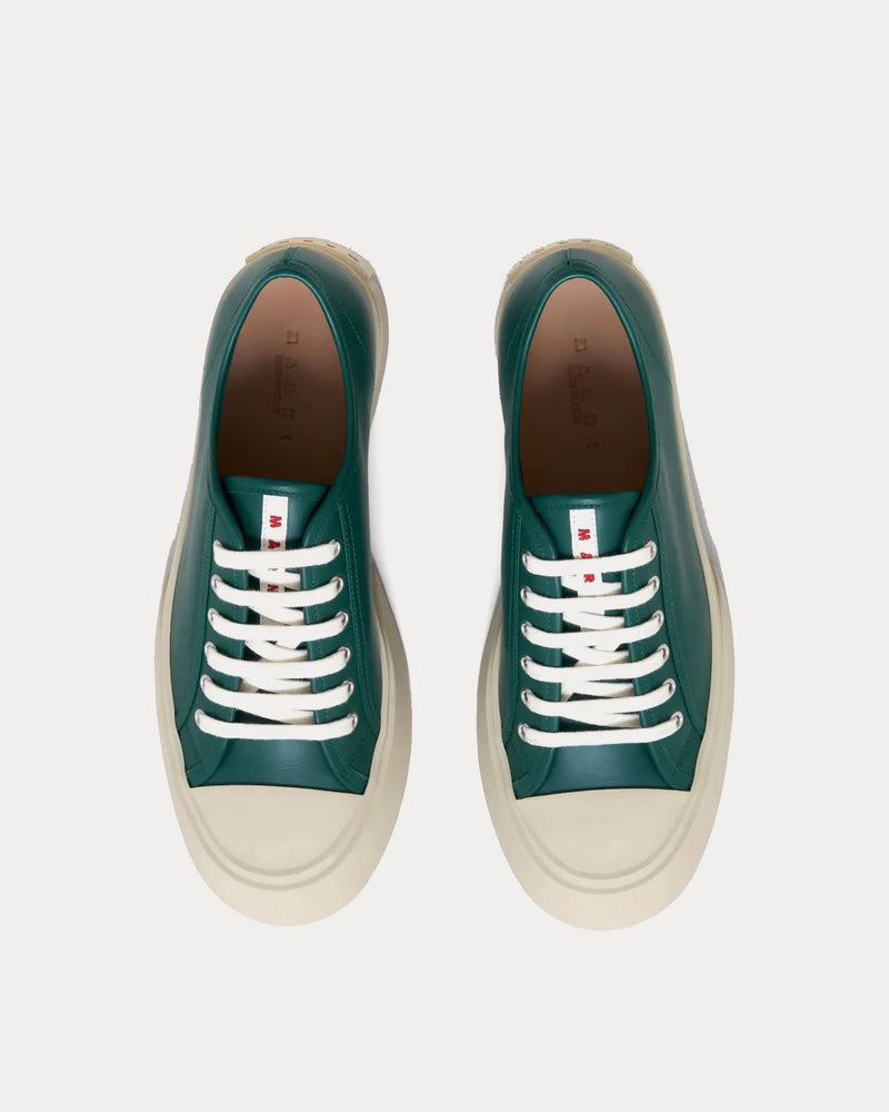 Marni Pablo Nappa Leather Forest Green Low Top Sneakers - 2