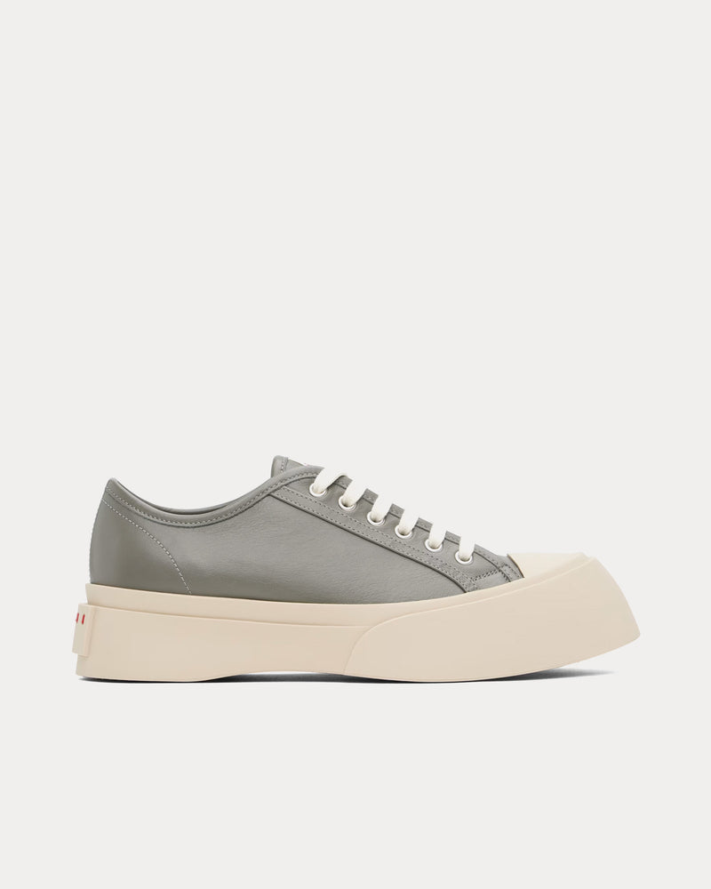 Marni Pablo Nappa Leather Neutral Grey Low Top Sneakers - 1