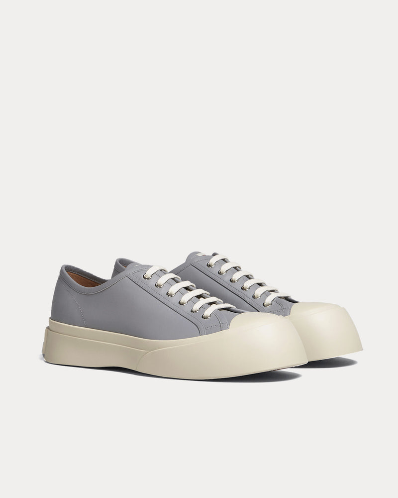 Marni Pablo Nappa Leather Neutral Grey Low Top Sneakers - 3