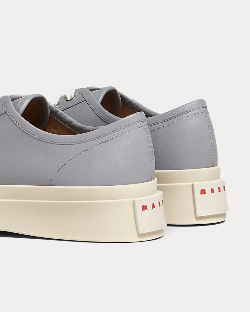 Marni Pablo Nappa Leather Neutral Grey Low Top Sneakers - 4