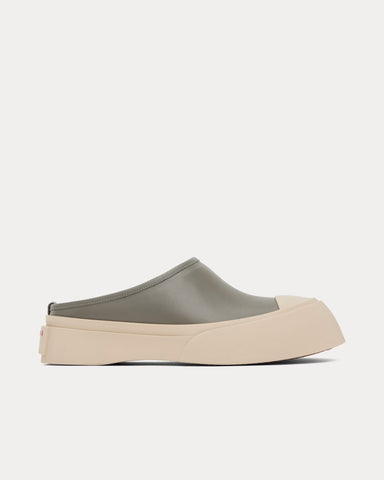 Marni Pablo Neutral Grey Sabots