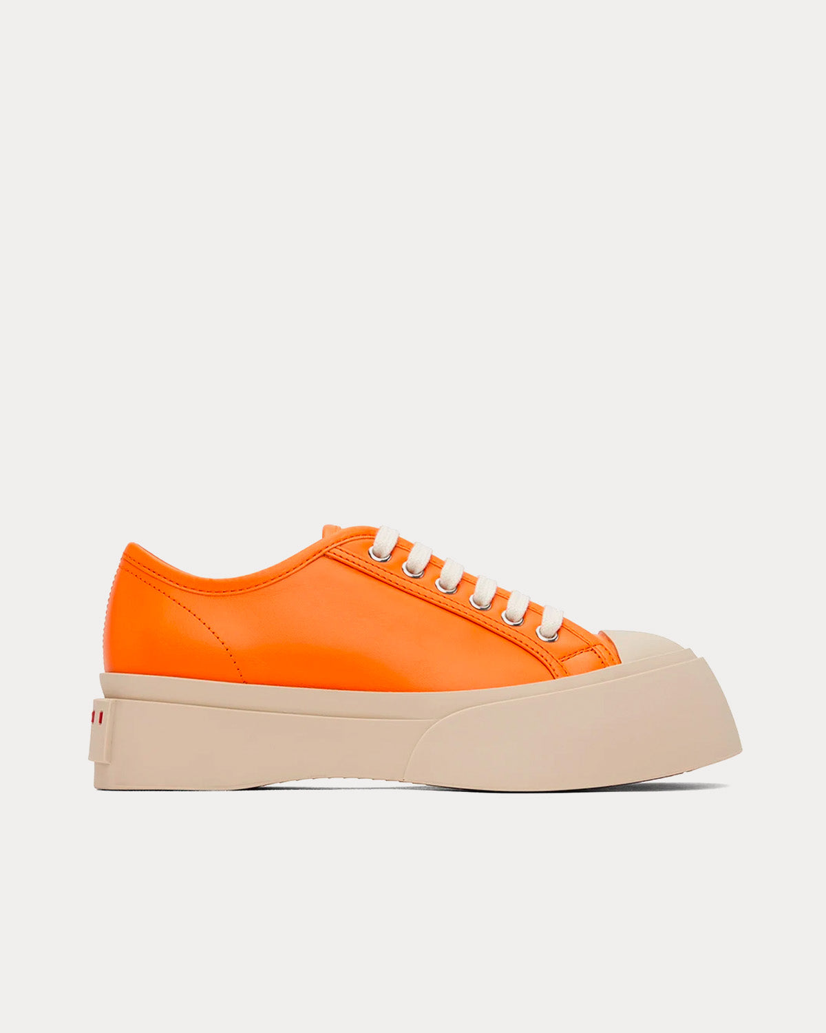 Marni Pablo Leather Orange Low Top Sneakers - 1