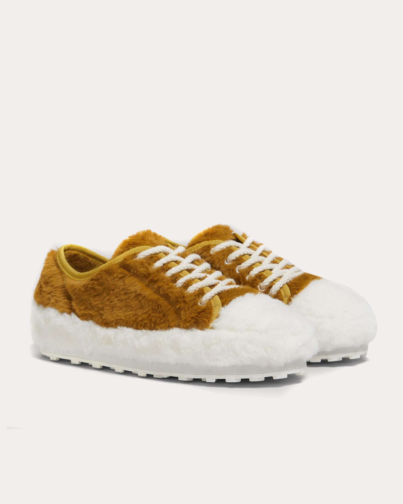 Marni Teddy Tennis Beige / White Low Top Sneakers - 2