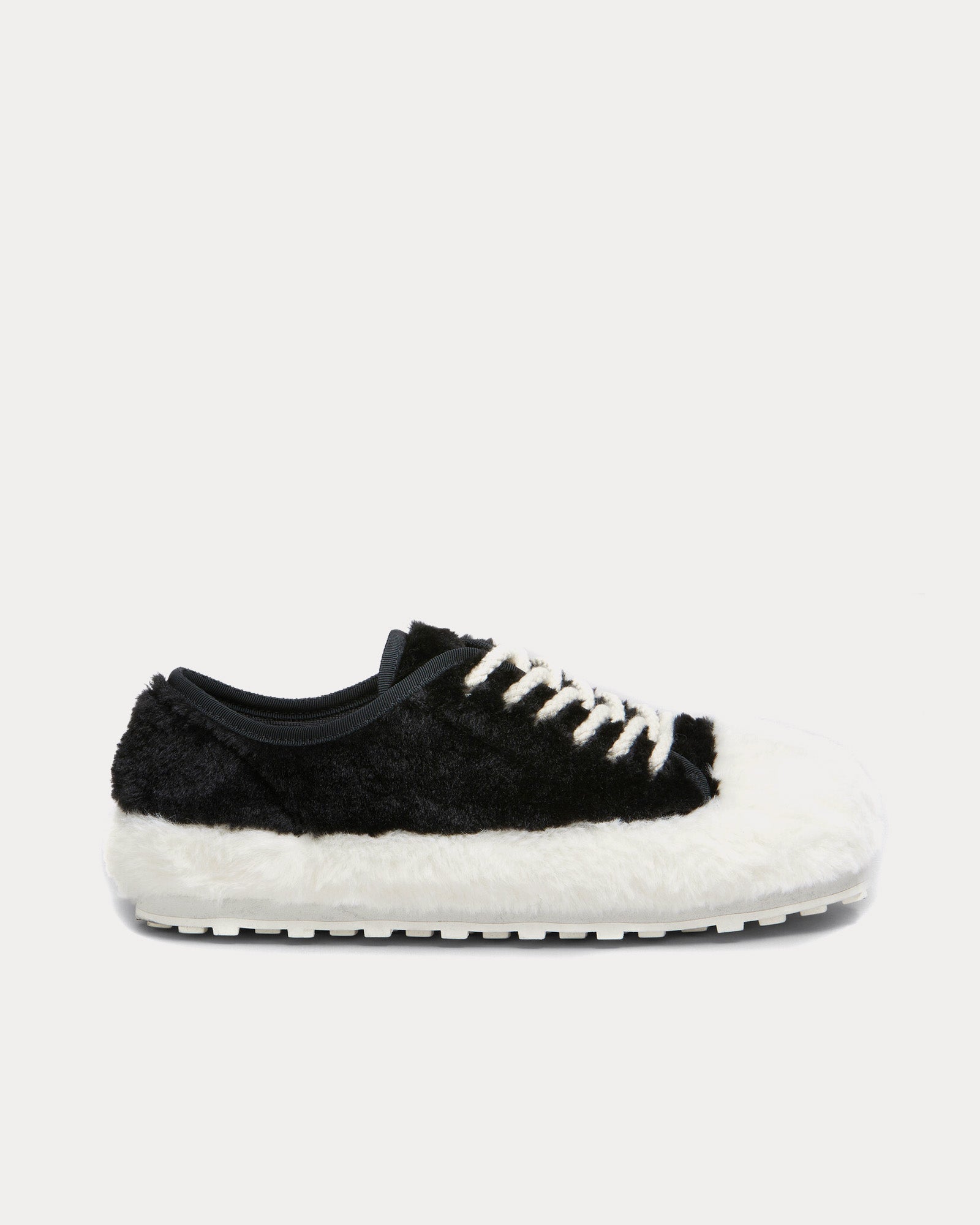 Marni Teddy Tennis Black / Lily White Low Top Sneakers - 1