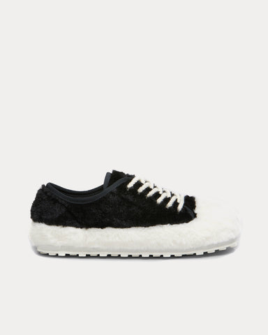 Marni Teddy Tennis Black / Lily White Low Top Sneakers