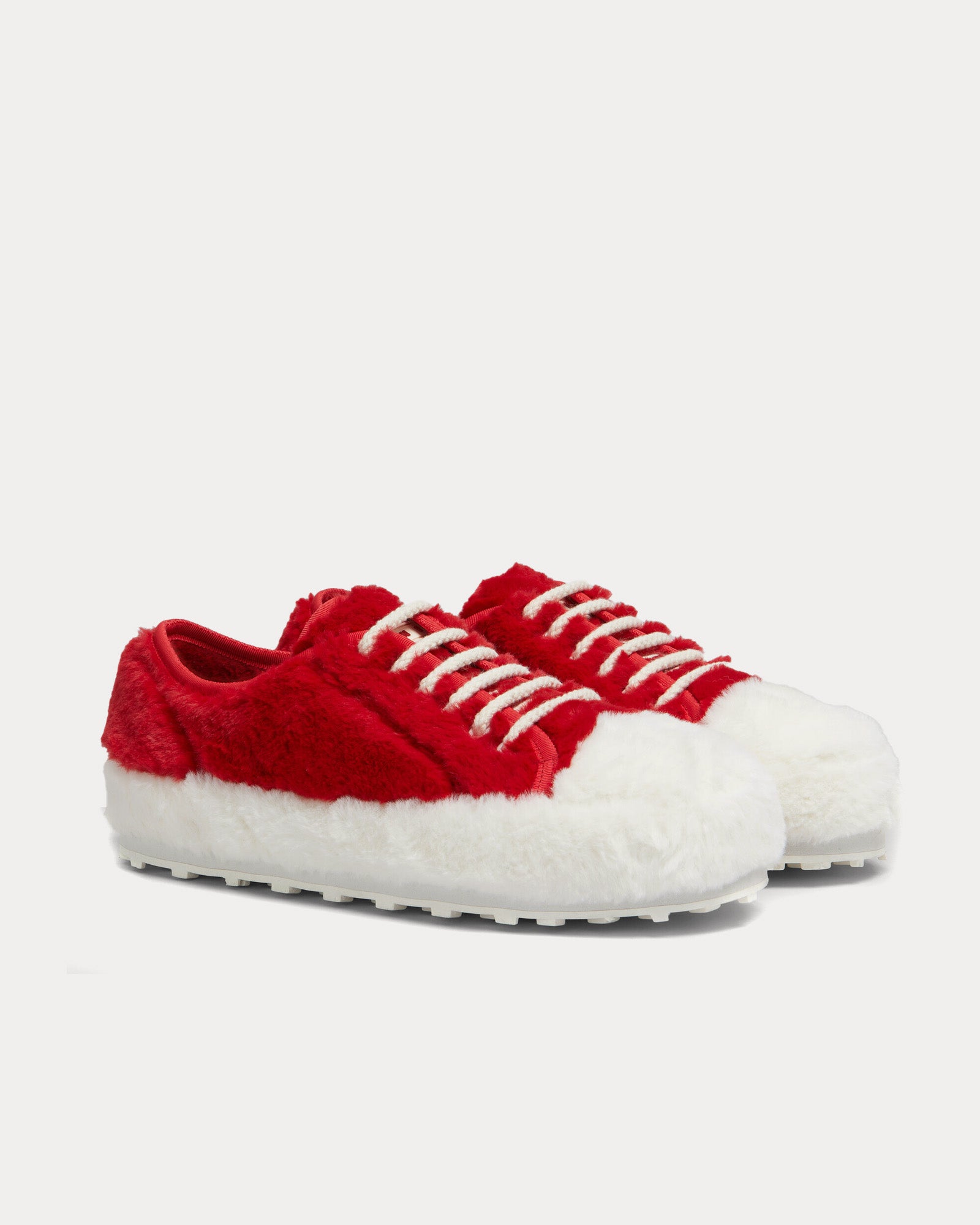 Marni Teddy Tennis Red / White Low Top Sneakers - 2