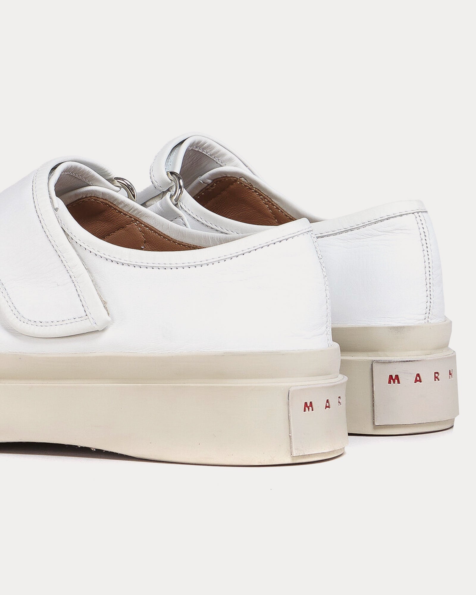 Marni Mary Jane Leather White Slip On Sneakers - 3