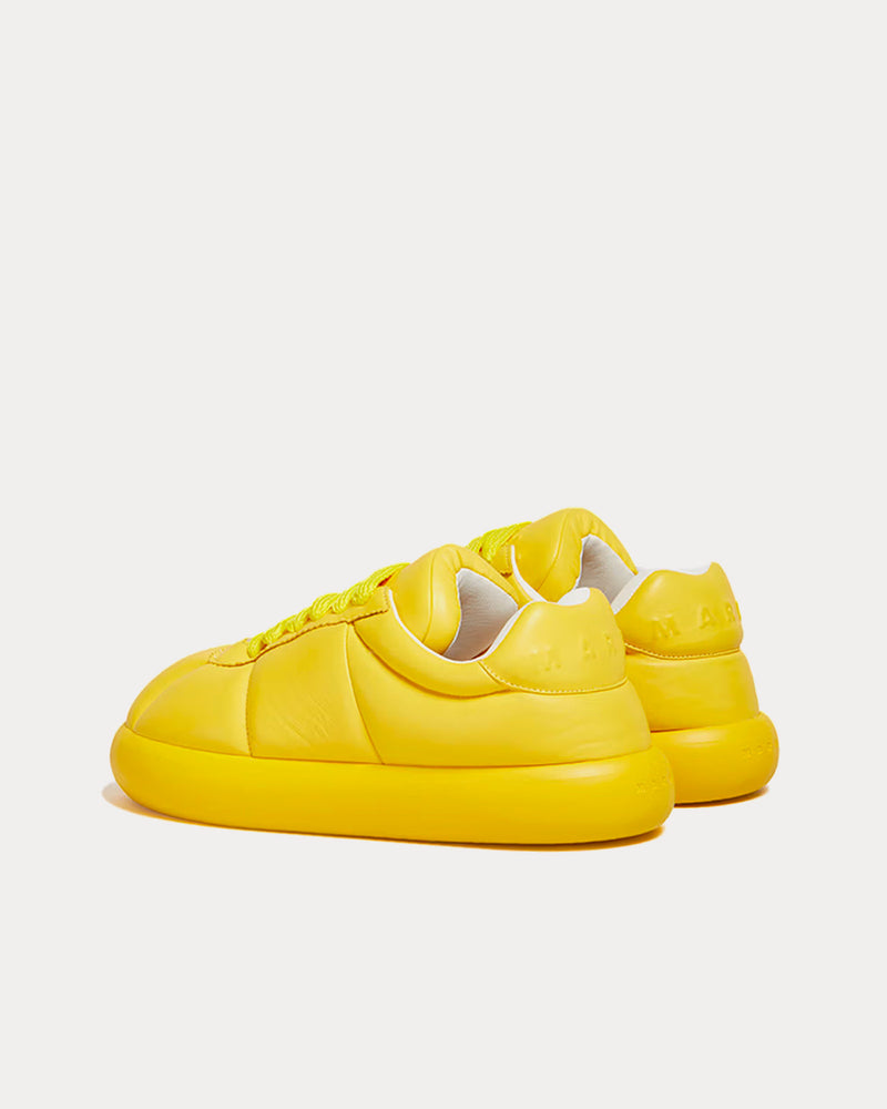 Marni Bigfoot 2.0 Leather Yellow Low Top Sneakers - 3