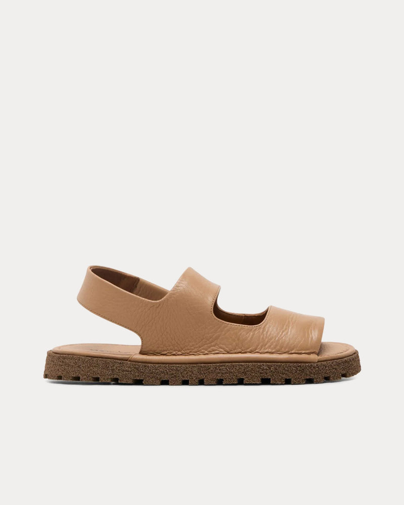 Marsell Sanpomice Leather Hazelnut Sandals - 1