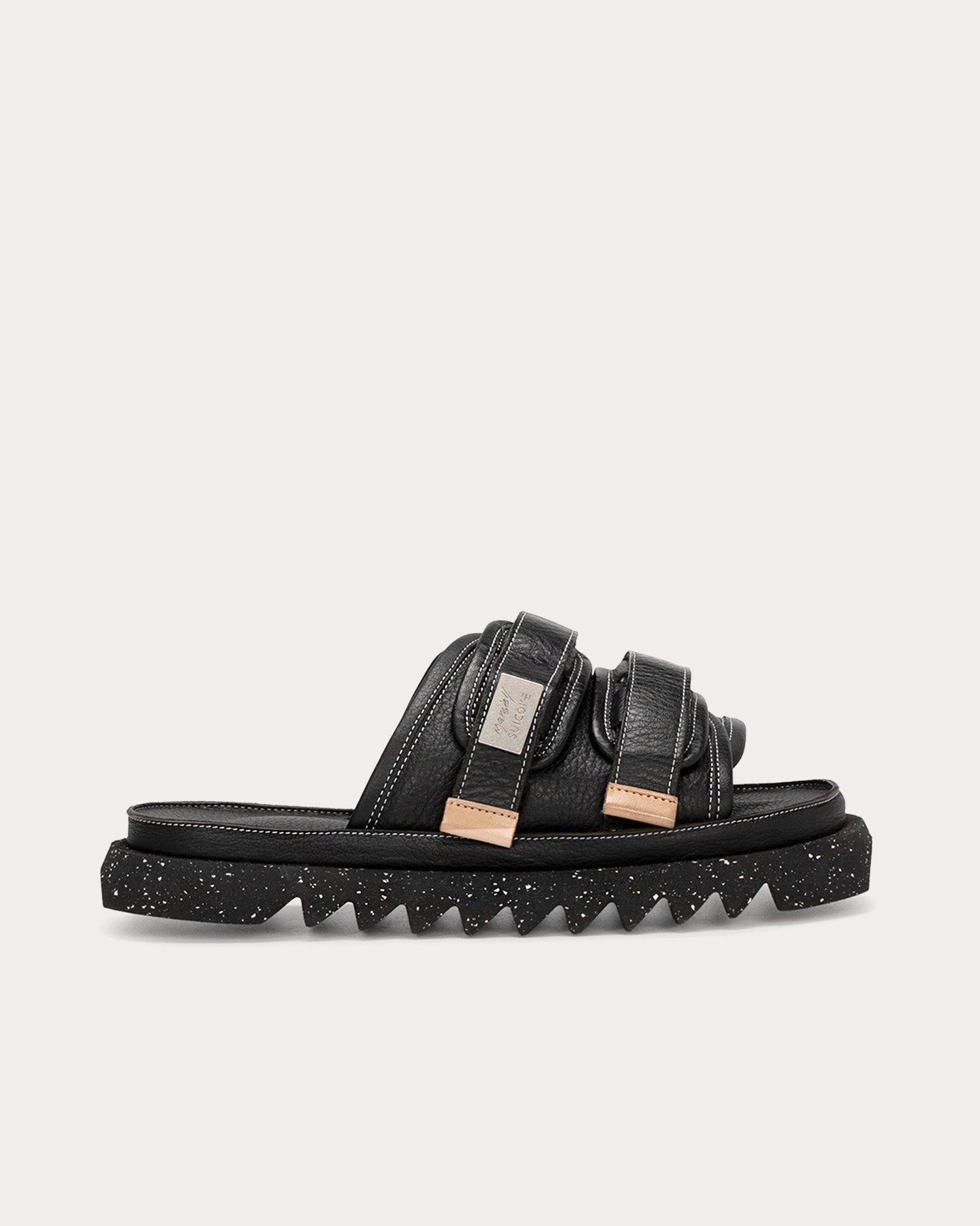 Marsell x Suicoke Moto Leather Black Sandals - 1