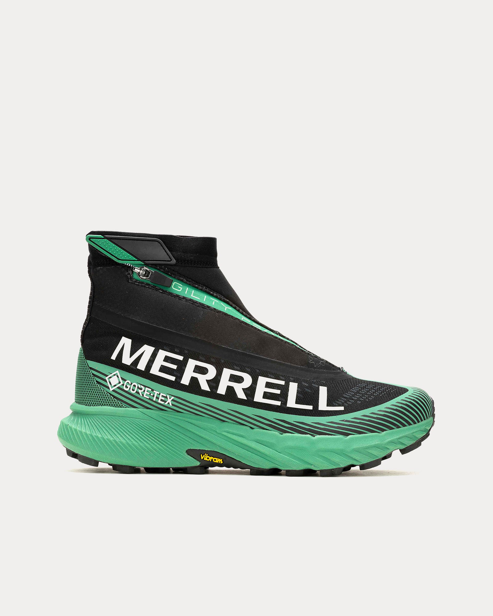 Merrell 1TRL Agility Peak 5 Zero Gore-Tex Black / Pine Green High Top Sneakers - 1