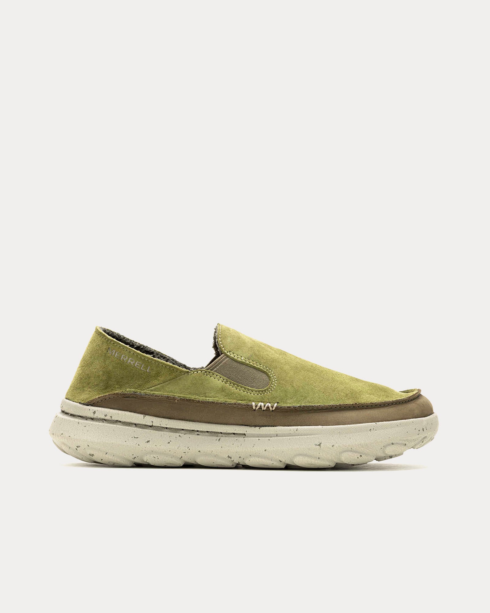 Merrell Hut Moc 2 Suede Avocado Slip Ons - 1