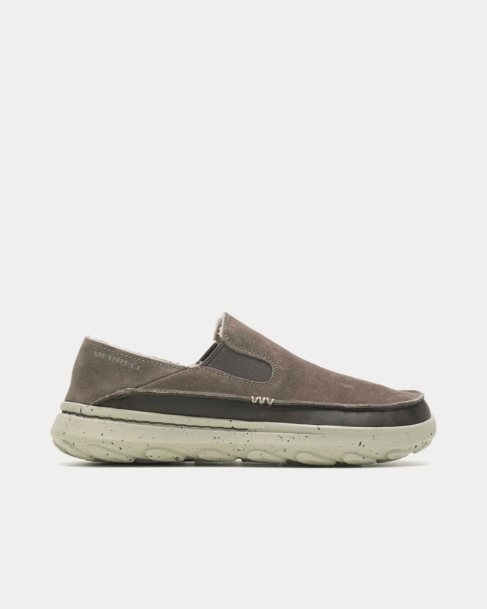 Merrell Hut Moc 2 Suede Gunsmoke Slip Ons - 1