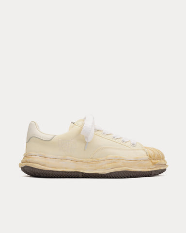 Mihara Yasuhiro Blakey OG Sole Over-Dyed Canvas White Low Top Sneakers