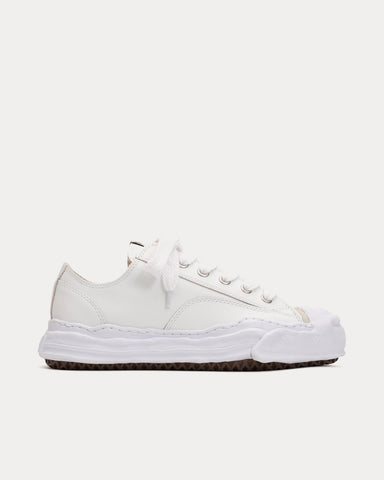 Mihara Yasuhiro Hank OG Sole Leather White Low Top Sneakers