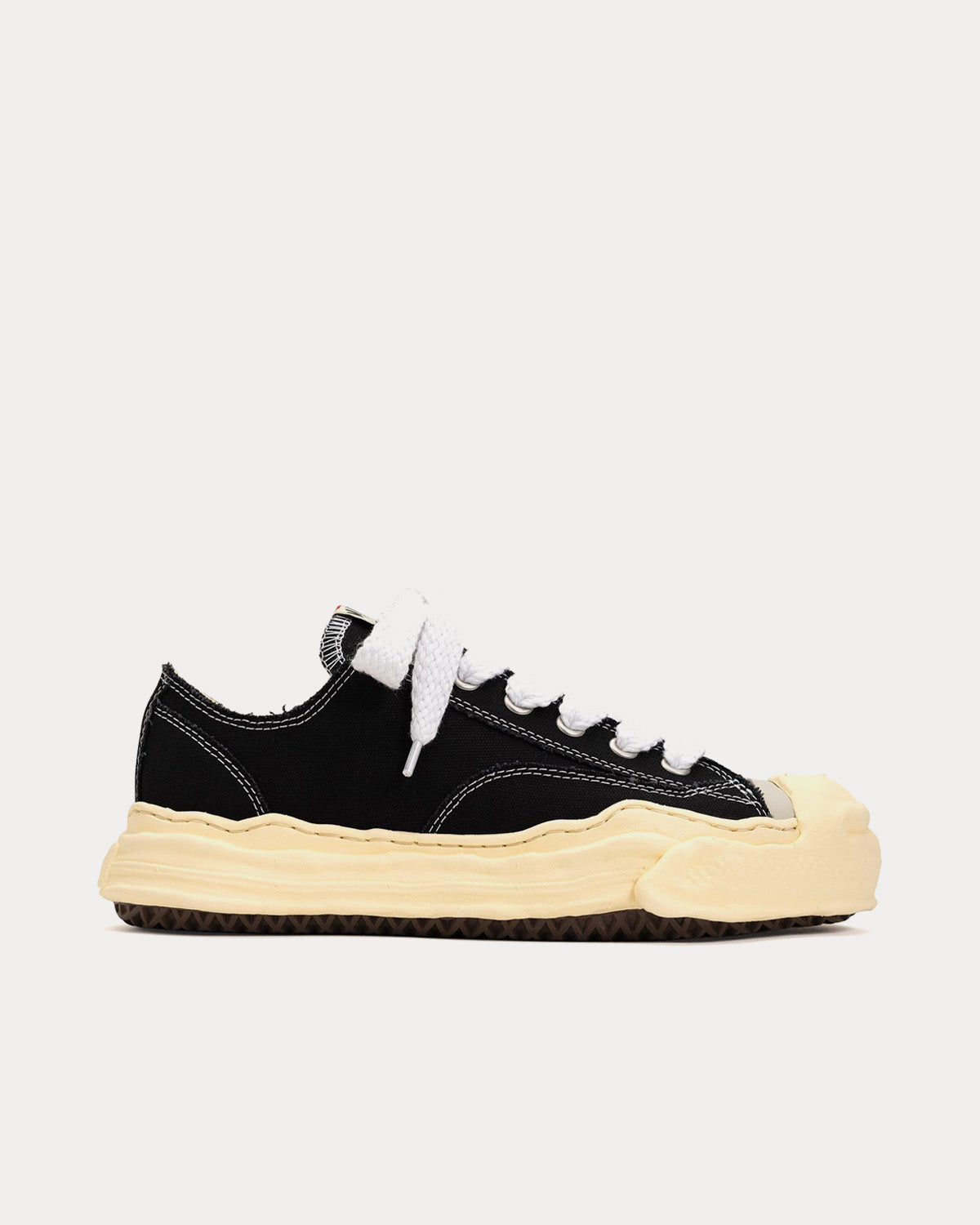 Mihara Yasuhiro Hank VL OG Sole Canvas Black / White Low Top Sneakers - 1