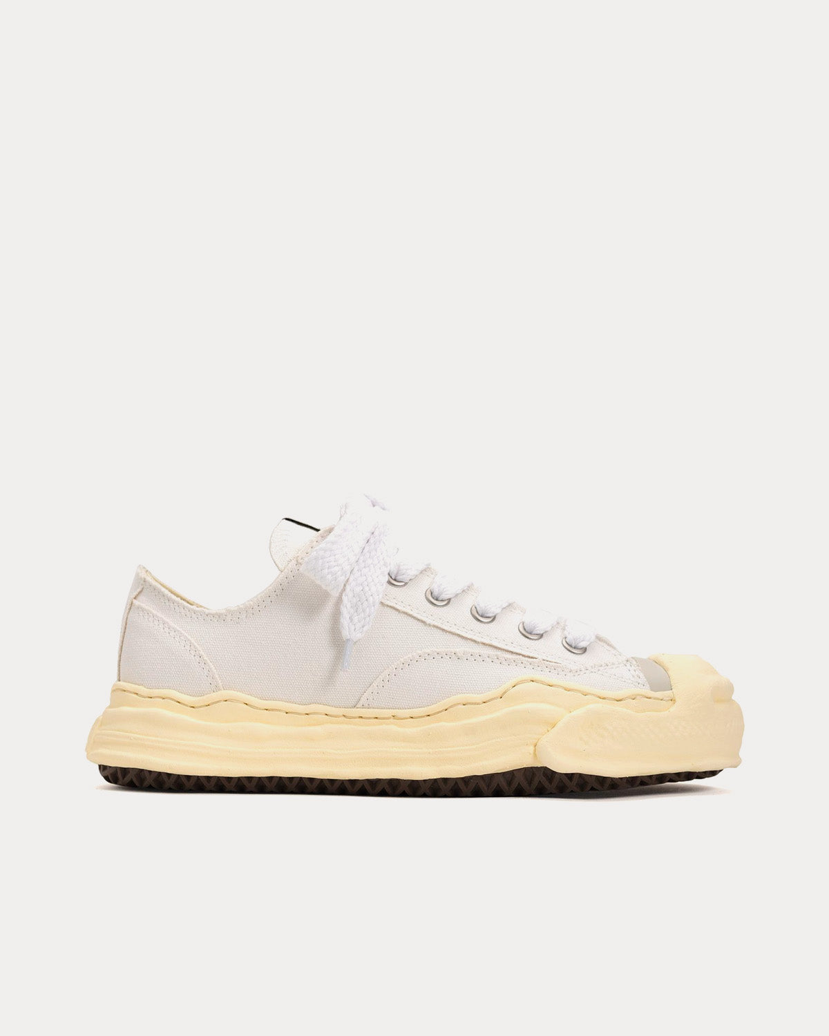 Mihara Yasuhiro Hank VL OG Sole Canvas White / White Low Top Sneakers - 1