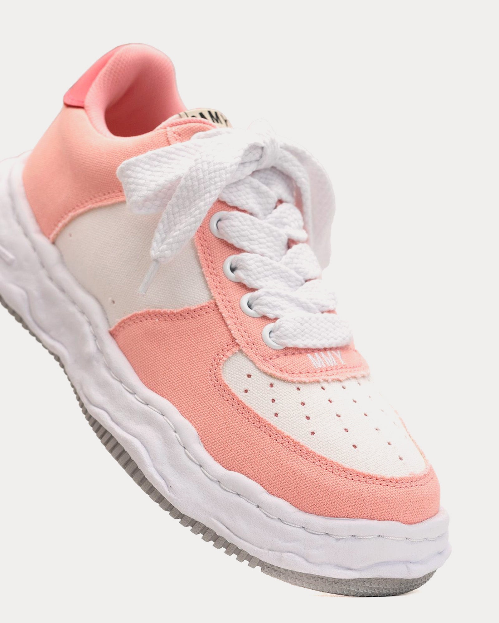 Mihara Yasuhiro Wayne OG Sole Canvas Pink / White Low Top Sneakers - 2