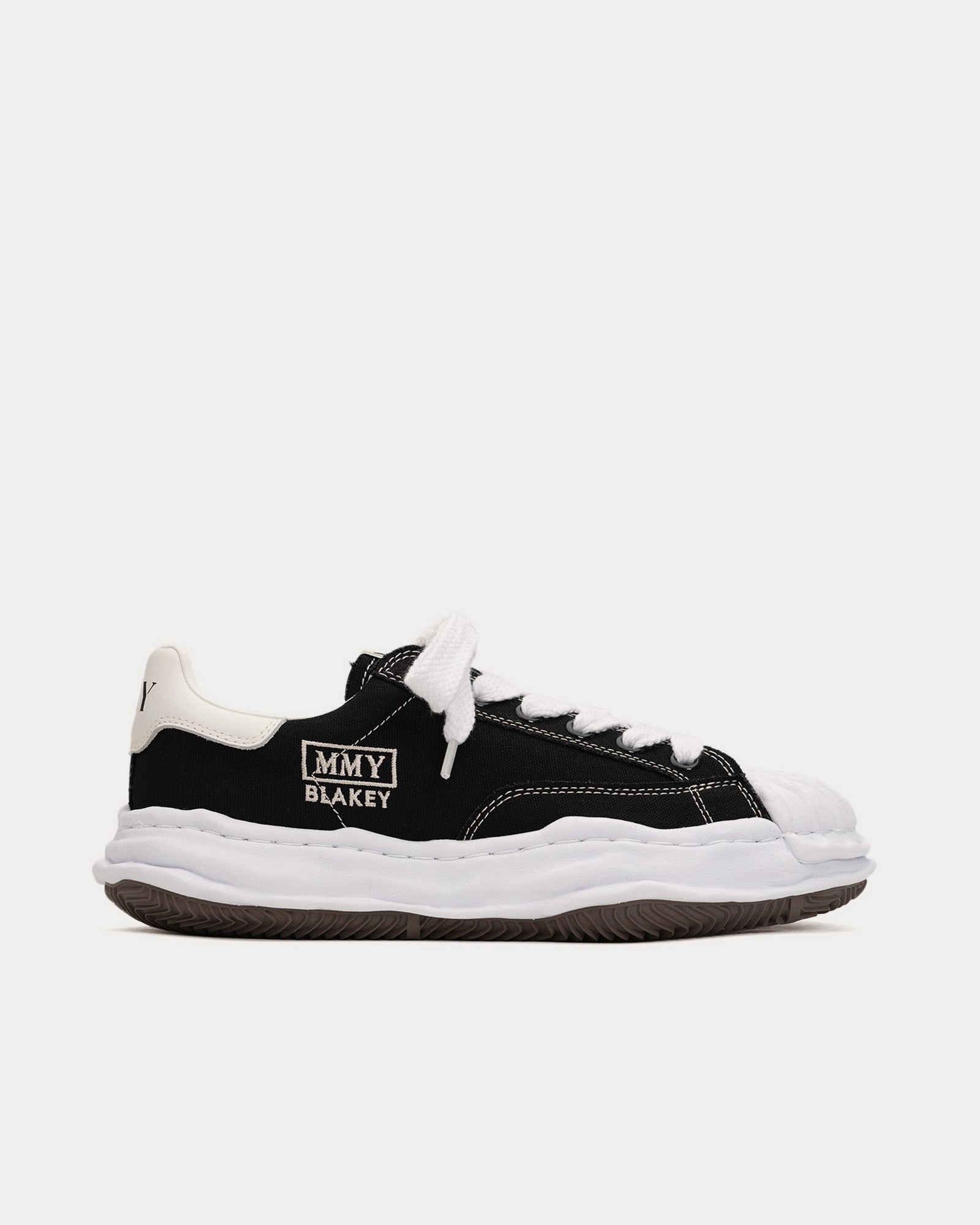 Mihara Yasuhiro Blakey OG Sole Canvas Black / White Low Top Sneakers - 1