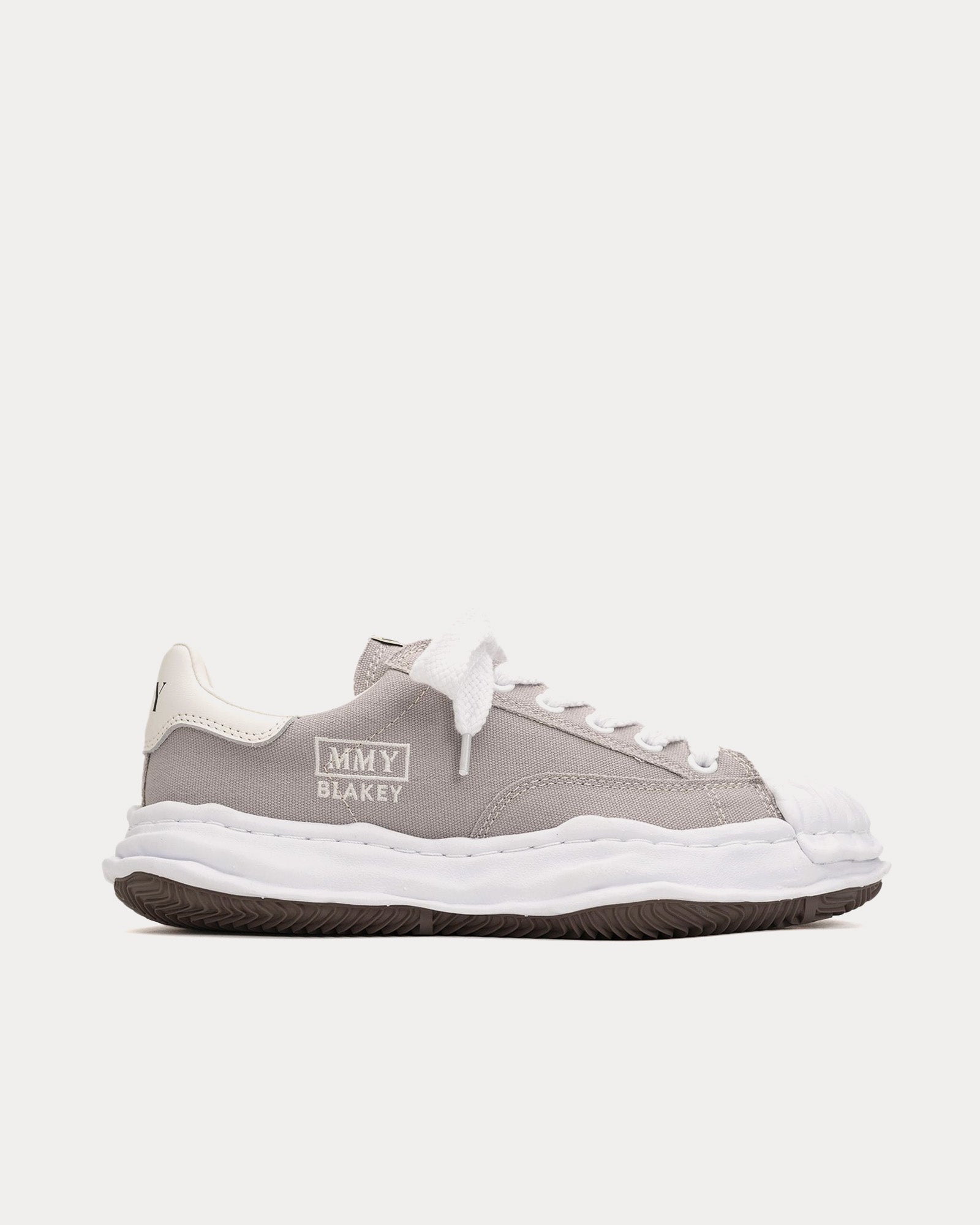 Mihara Yasuhiro Blakey OG Sole Canvas Grey / White Low Top Sneakers - 1