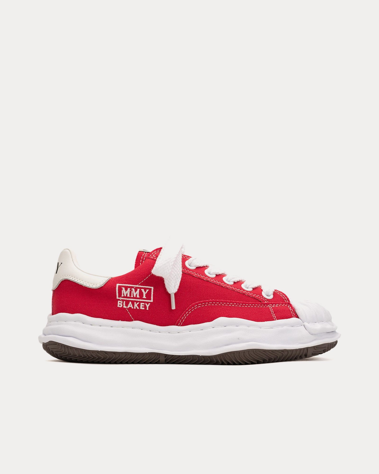 Mihara Yasuhiro Blakey OG Sole Canvas Red / White Low Top Sneakers - 1