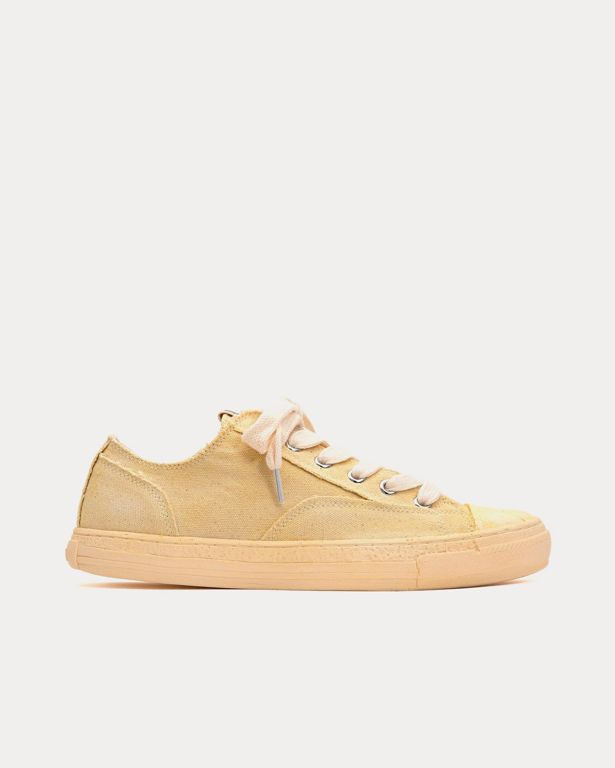 General Scale By Maison Mihara Yasuhiro Past Sole Overdyed Canvas Beige Low Top Sneakers - 1