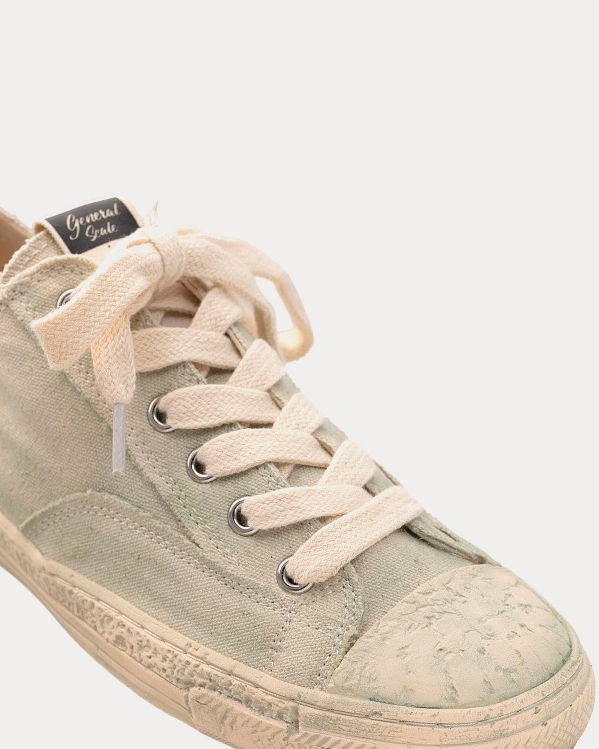 General Scale By Maison Mihara Yasuhiro Past Sole Overdyed Canvas Green Low Top Sneakers - 2